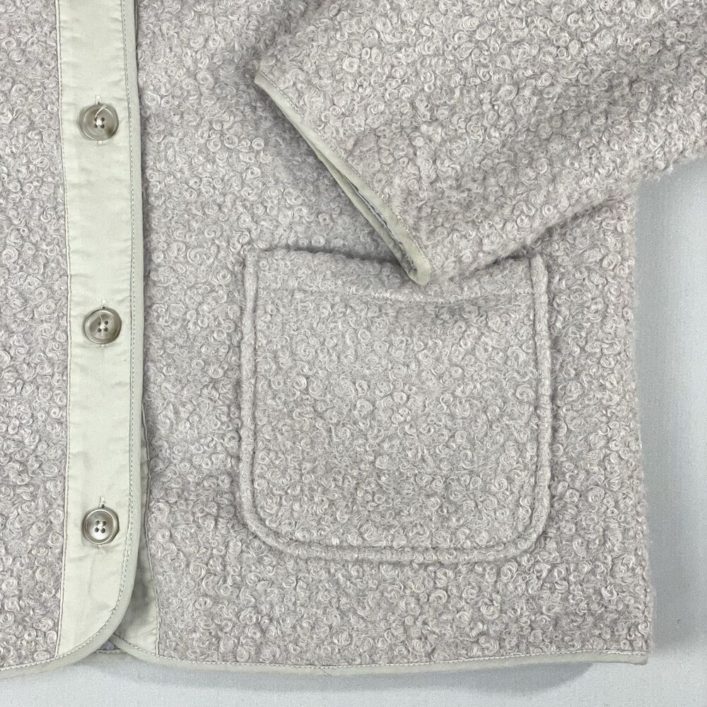 Mod Ref Teddy Sherpa Fleece Button Up Jacket Coat… - image 4